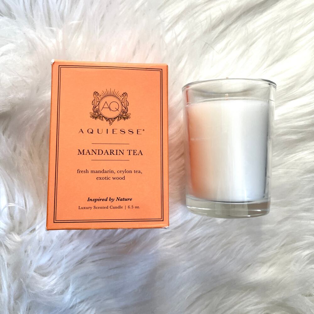 NEW NIB AQUIESSE Mandarin Tea Luxury Scented Candle Hand Poured